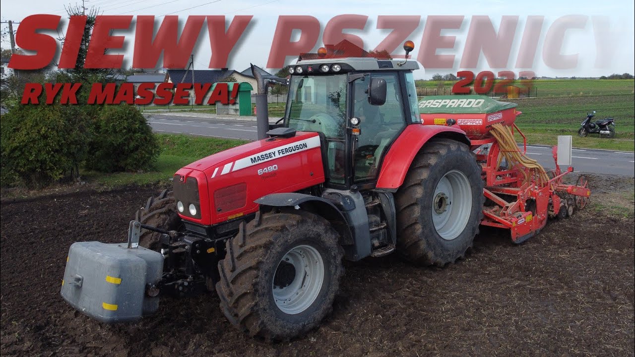 PIĘKNY RYK 6490 DYNASHIFT! 🇵🇱🔥SIEW PSZENICY 2023!🔥MASSEY FERGUSON 6490 & GASPADARO!🔥GR BIŁAN🔥