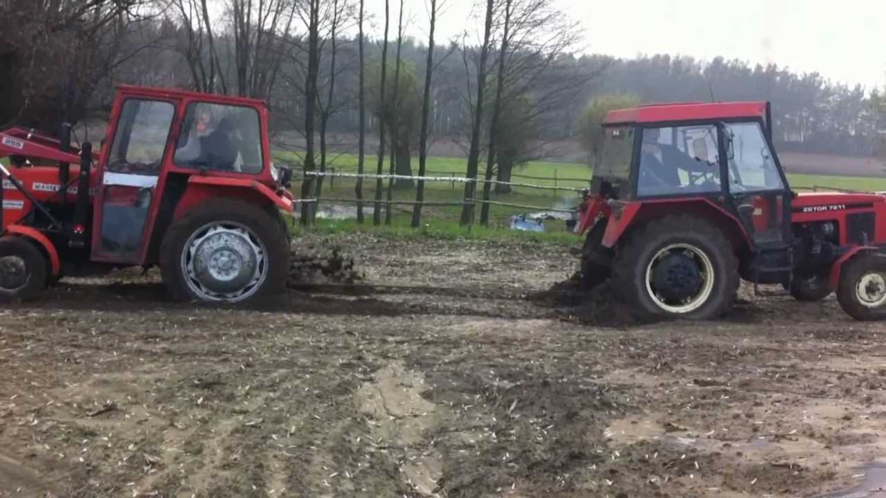 Przeciąganie - MF 255 vs Zetor 7211