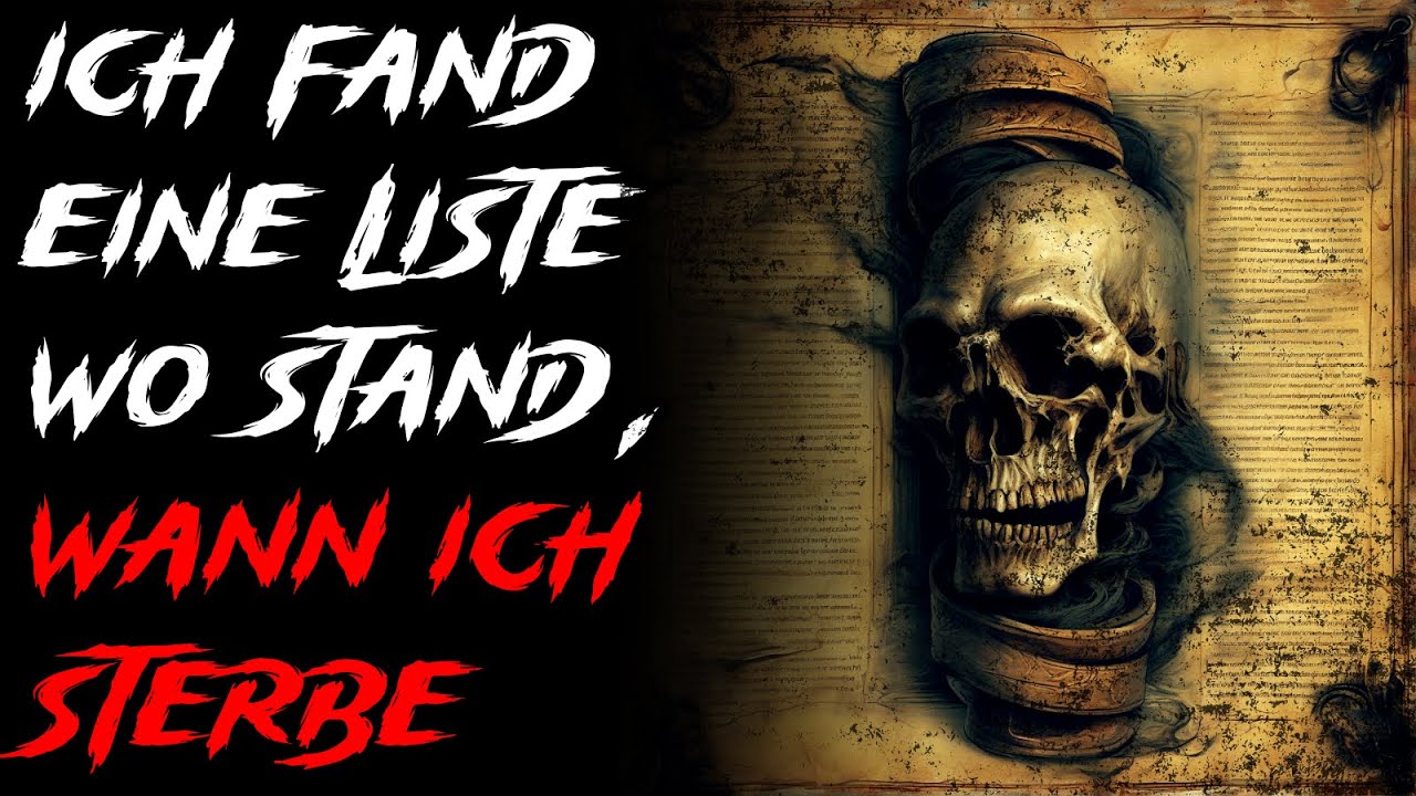 Ich fand eine Liste im Internet wo stand, wann ich sterben werde | Creepypasta Deutsch