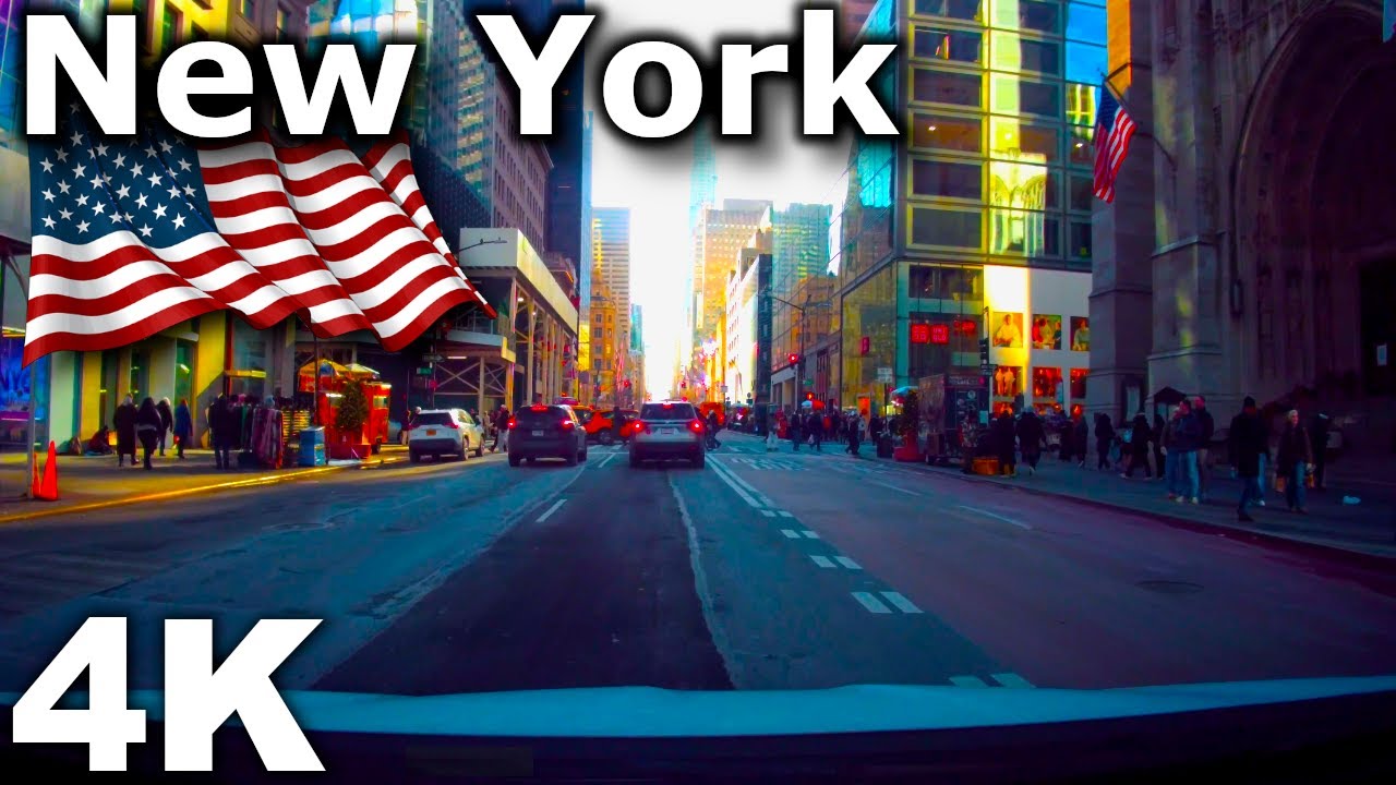 The Ultimate New York Loop (Day & Night): Manhattan to JFK Airport via New Jersey & Brooklyn 4K