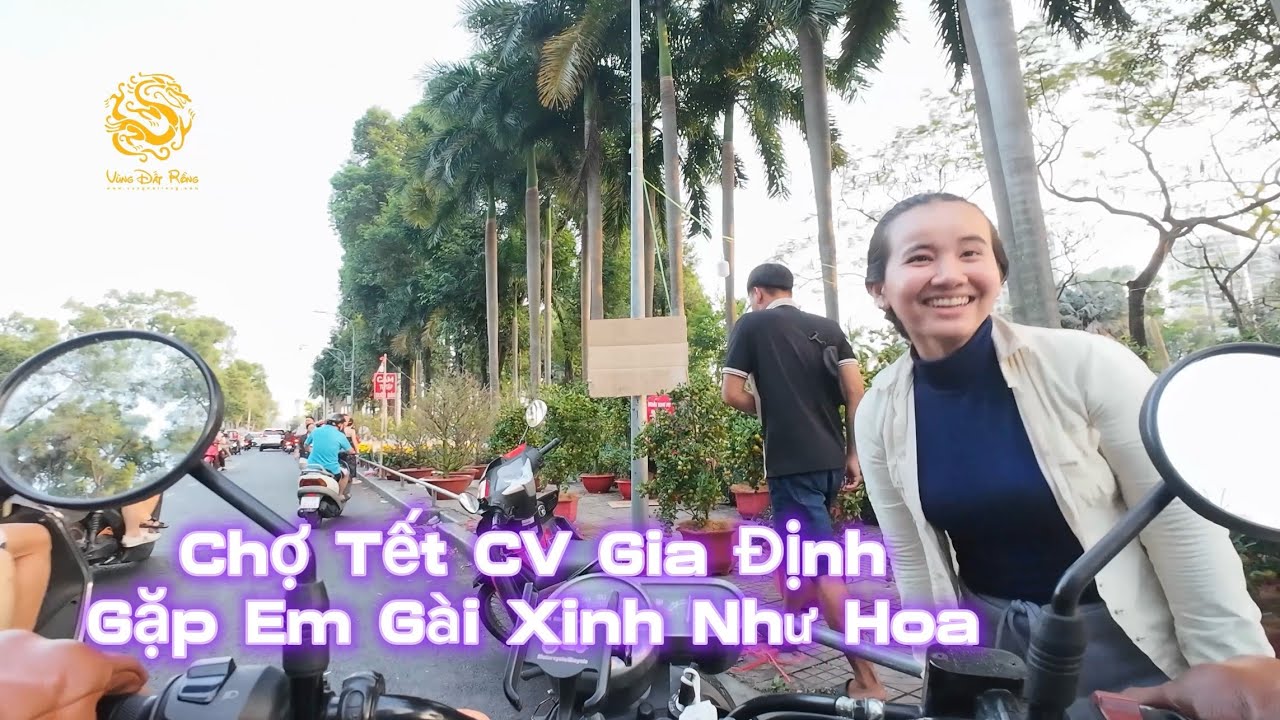 🐉Chiều 28 Tết_Đi Chợ hoa công viên Gia Định gặp em gái xinh như Hoa|Vùng Đất Rồng 