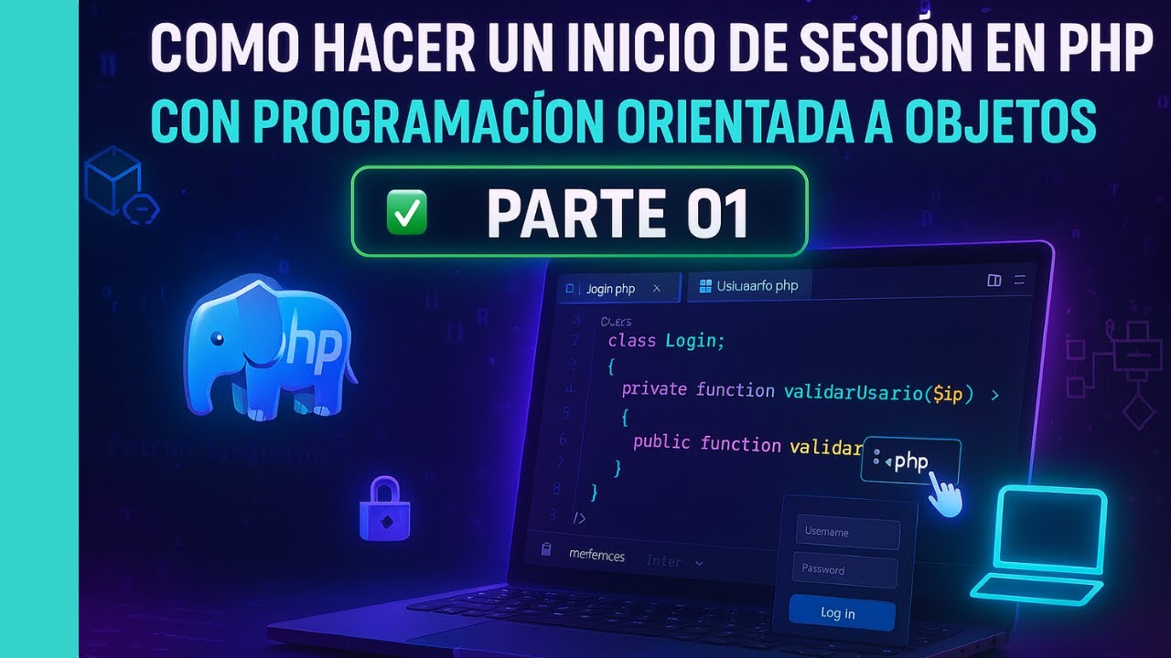COMO HACER UN INICIO DE SESIÓN EN PHP CON PROGRAMACIÓN ORIENTADA A OBJETOS - 💻✅PARTE 01✅ | LOGIN