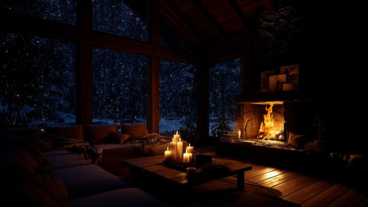 ❄️ Snow Outside, Piano Inside | Cozy Winter Night Music for Sleep, Relax & Focus 🔥