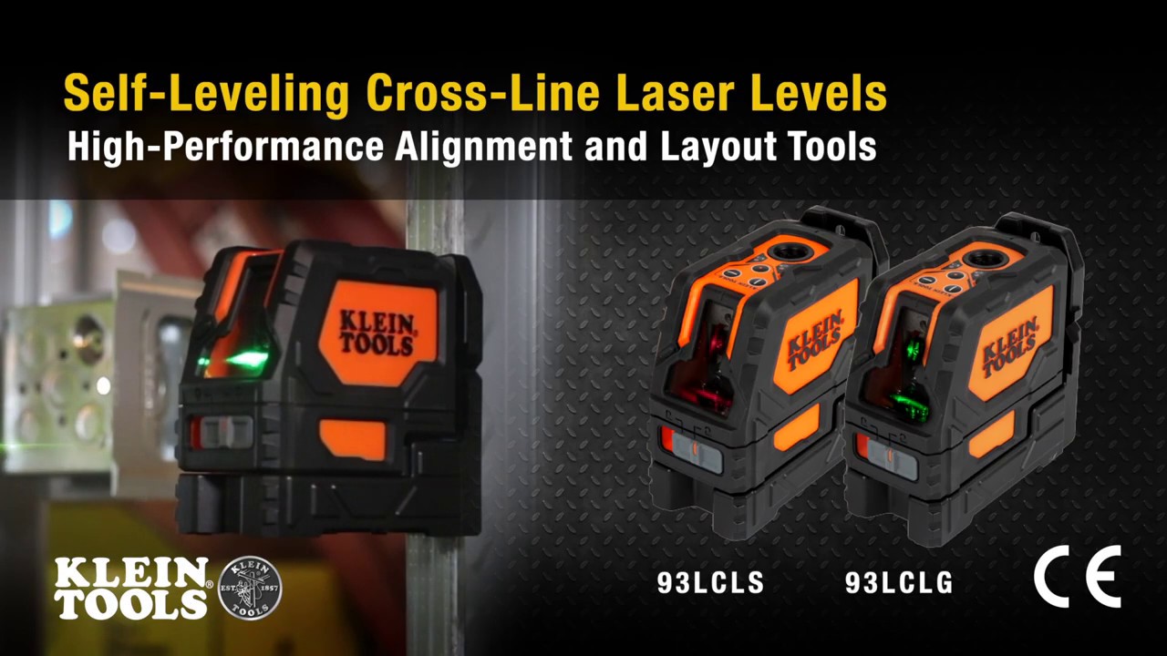 93LCLG, Self-leveling Green Cross Line Laser Level with Red Plumb Spot