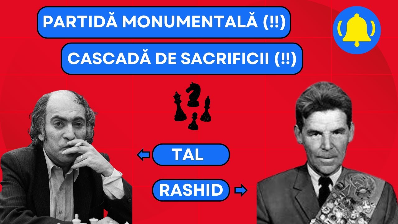 Mikhail Tal - Rashid Nezhmetdinov! Partidă monumentală cu o CASCADĂ de SACRIFICII!
