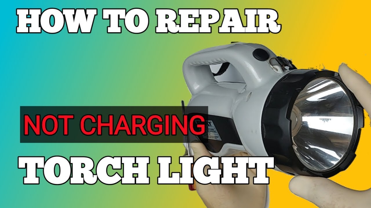 NOT CHARGING: RECHARGEABLE LED TORCH LIGHT REPAIR and Battery conversion to lithium