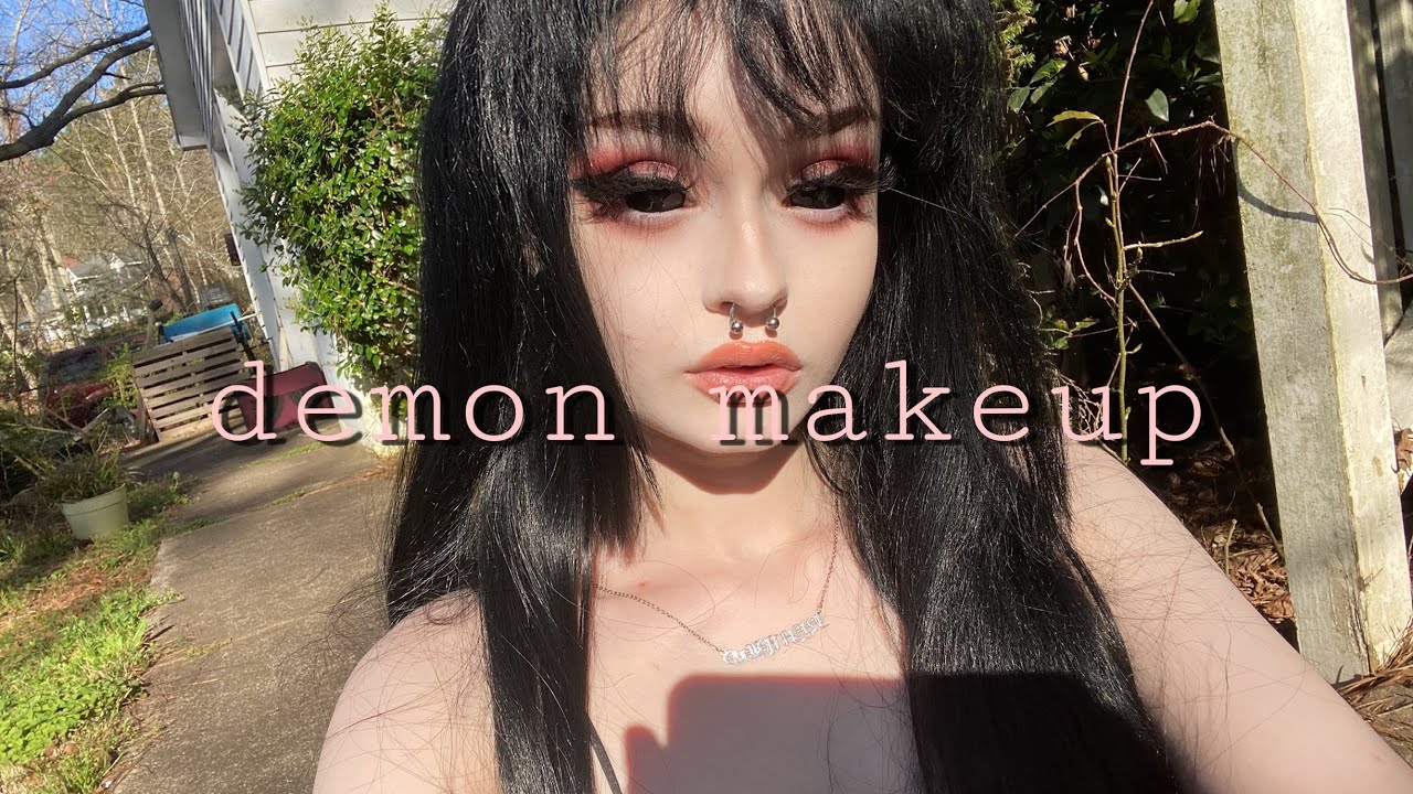 Black Scalera lens makeup ig @ littleickything