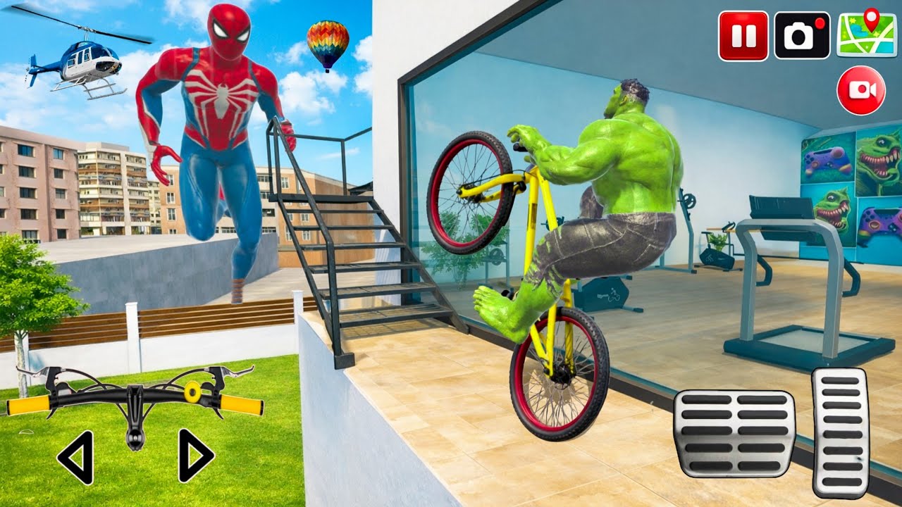 🥰Hulk & Spiderman Super 🤑Cycle Race Game🦚 New Monster MCQueen Car Simulator 3D Police 🚓 Android Game