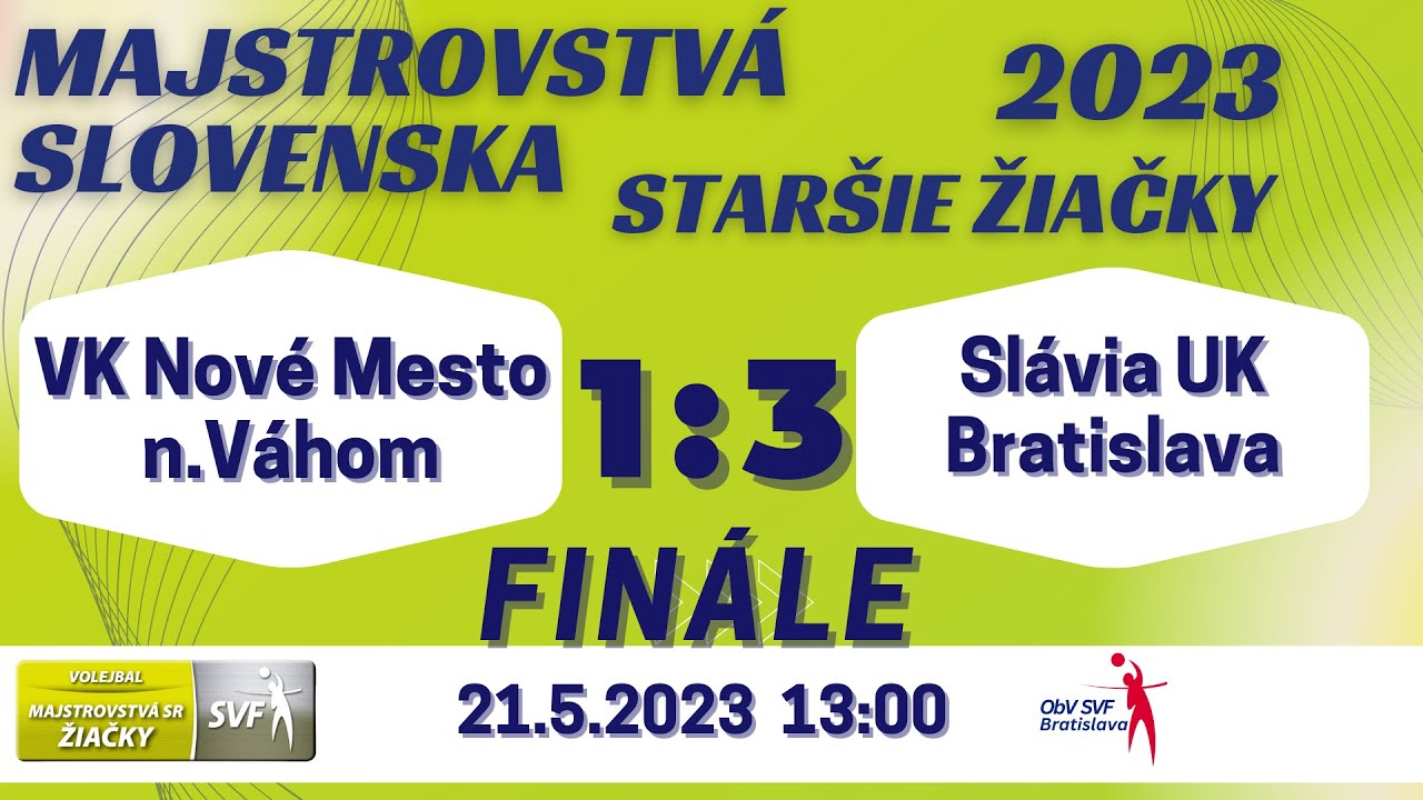 M-SR U16🏐VK Nové Mesto vs Slávia UK Bratisalava - 21/05/2023