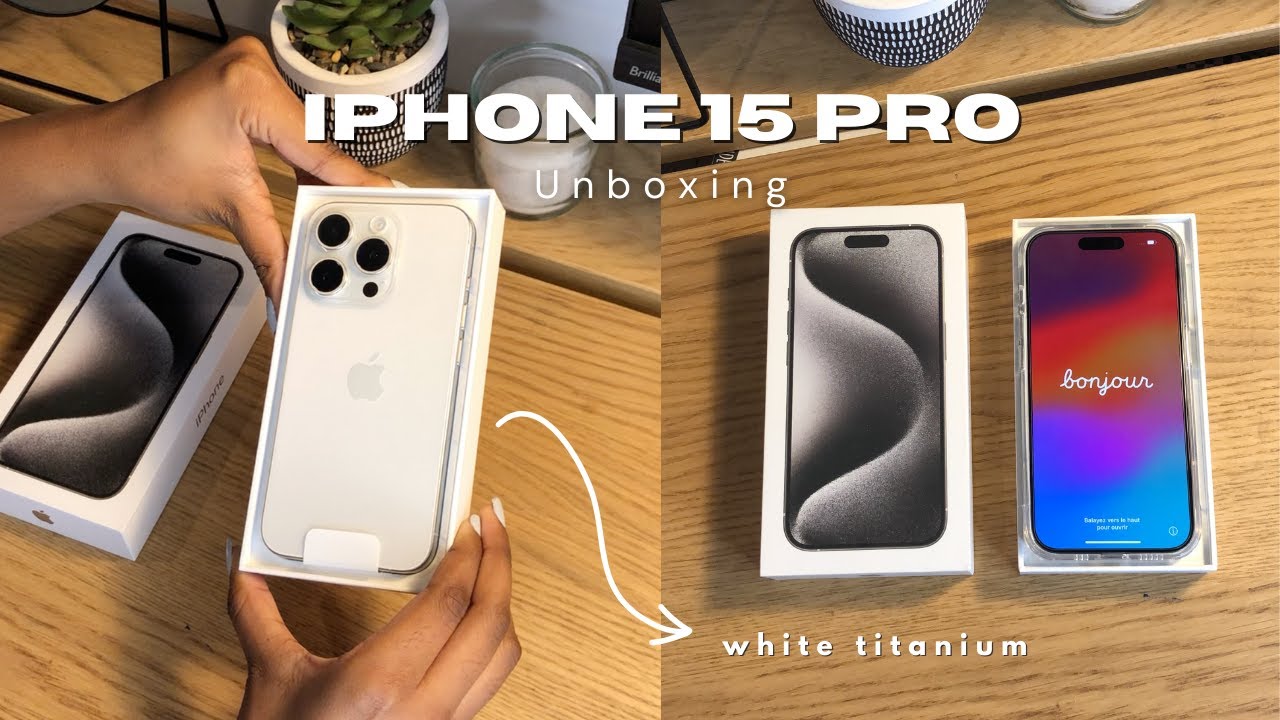 Распаковка iPhone 15 Pro + тест видеокамеры | белый титан