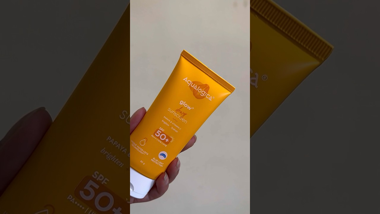 Aqualogica Glow + dewy Sunscreen in 80 gm #sunscreen #spf50 #summer #aqualogica #ashortaday #explore