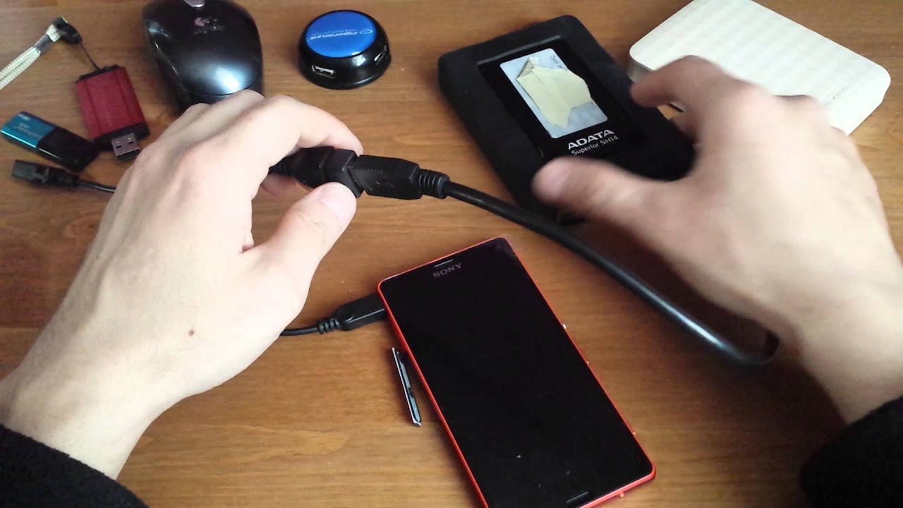 Sony Xperia Z3 Compact OTG TEST On The Go USB