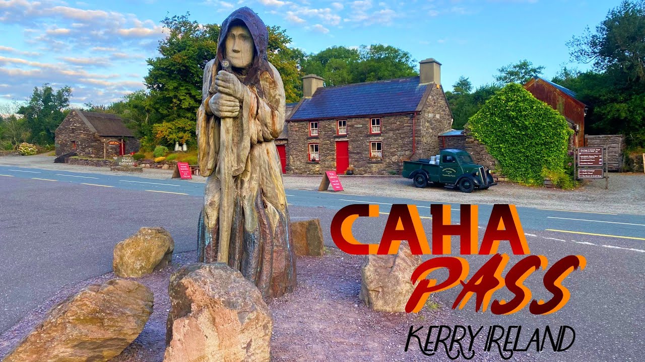 Driving the Caha pass kerry Ireland at sunrise