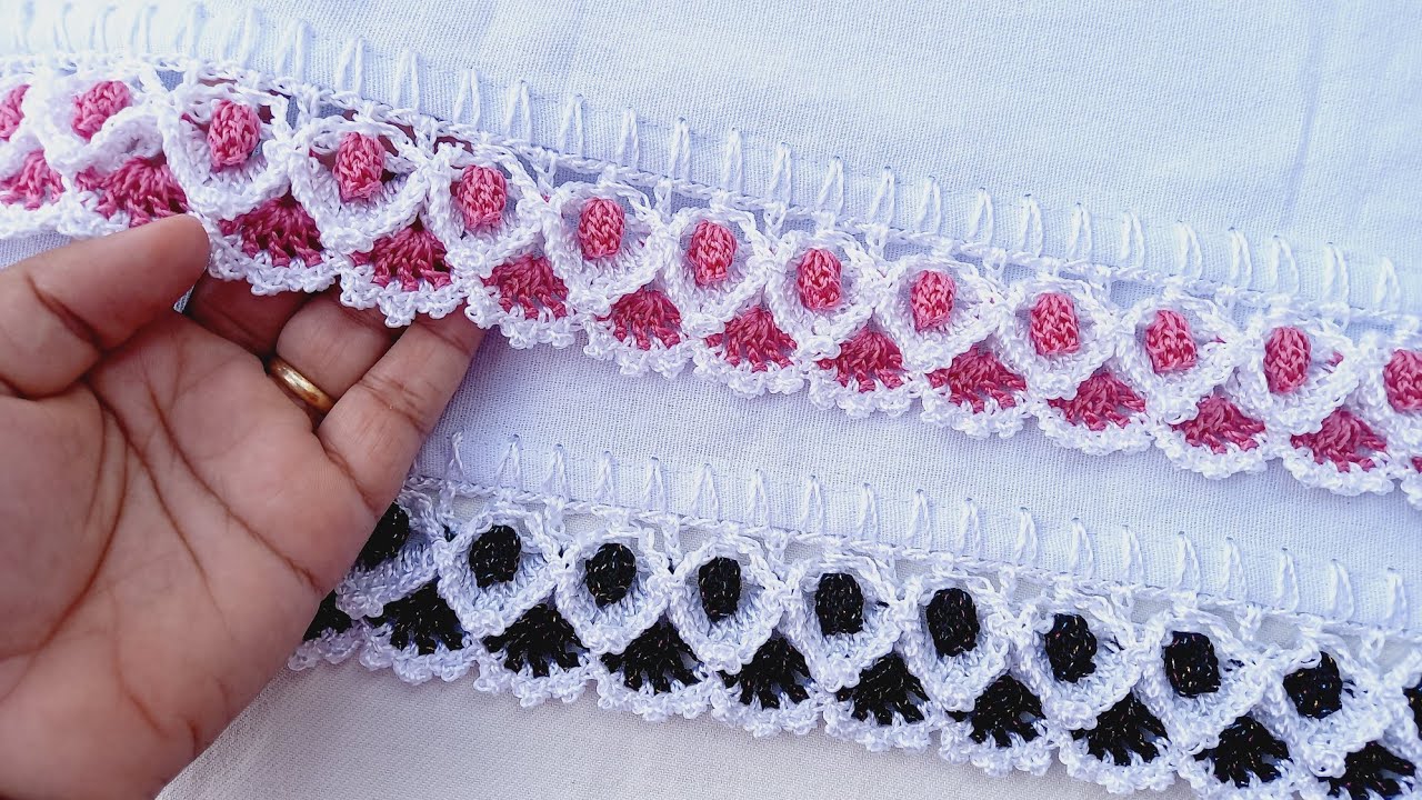 BICO DE CROCHÊ PARA PANO DE PRATO - MODELO VITÓRIA