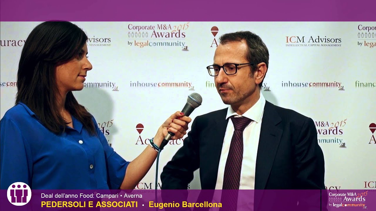 Eugenio Barcellona - Corporate M&A Awards 2015 by legalcommunity.it