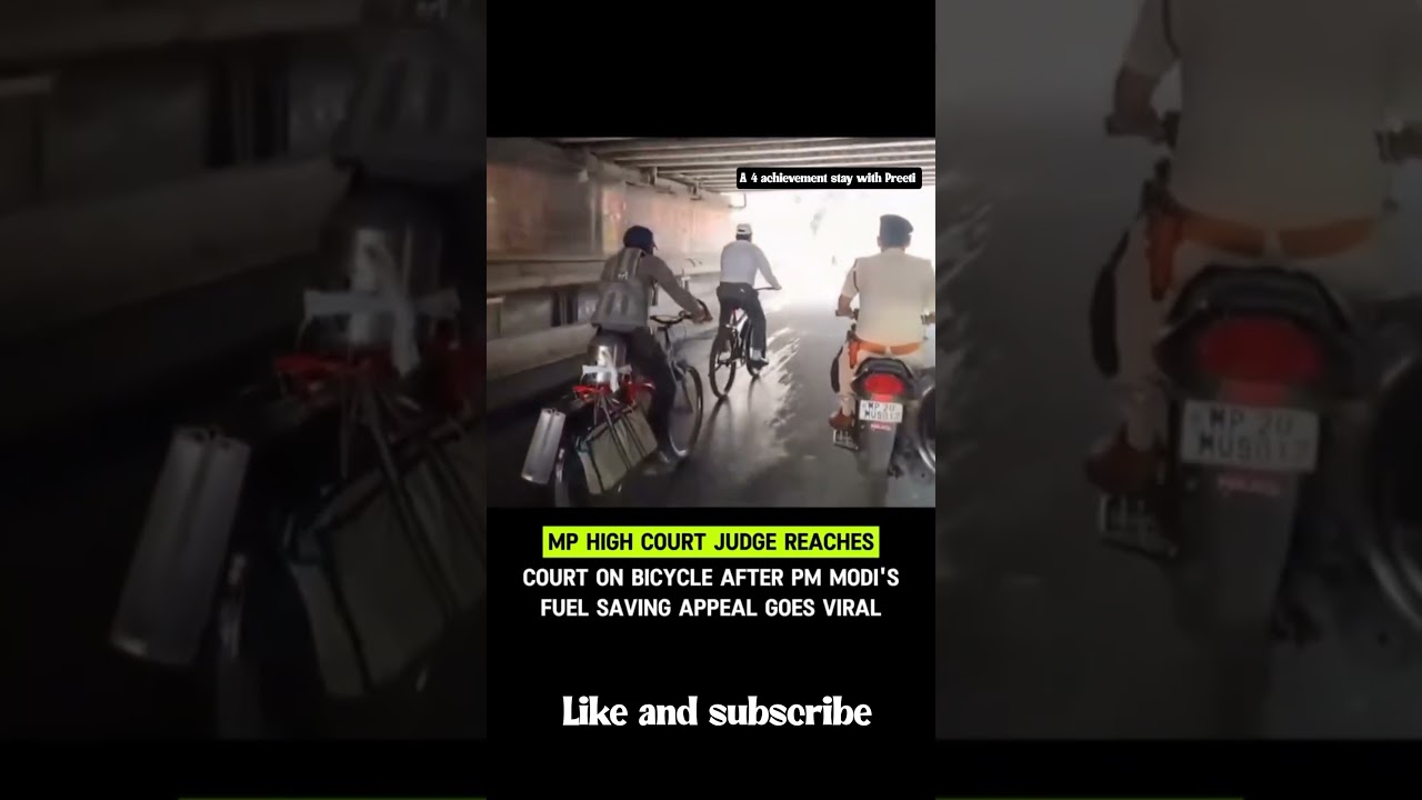 MP Judge Cycles to Court 🚴&zwj;♂️ PM Modi Fuel Saving Appeal Viral #shorts #viral #news #india #apmcact