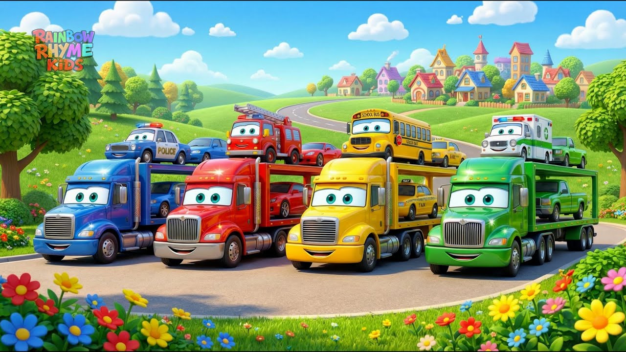 The Rescue Team Song 🚒 Muddy Cars Rescue! | Kids Songs & Nursery Rhymes