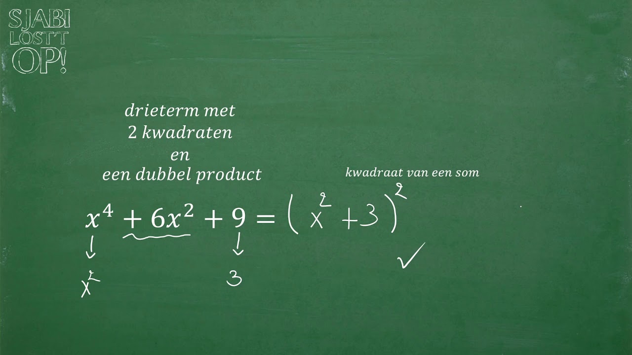 Ontbinden in factoren: drieterm ontbinden _  basisoefeningen