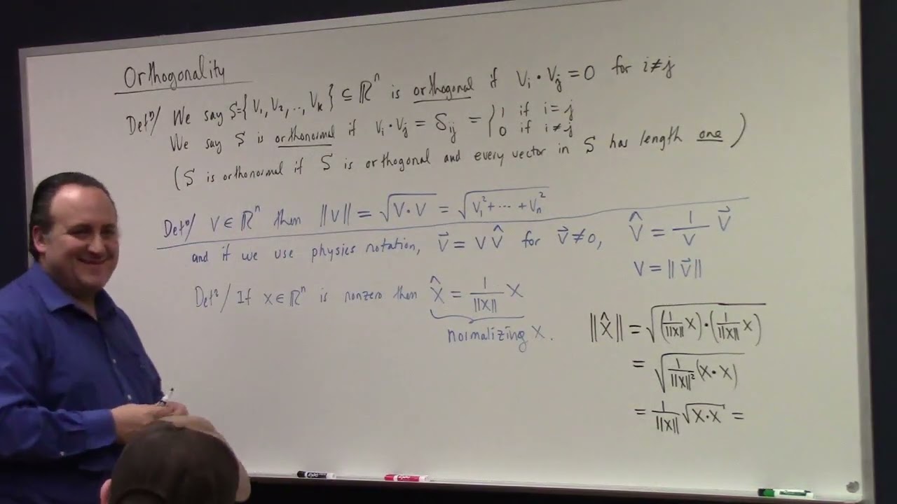 Applied Linear: Orthogonality, 3-6-26