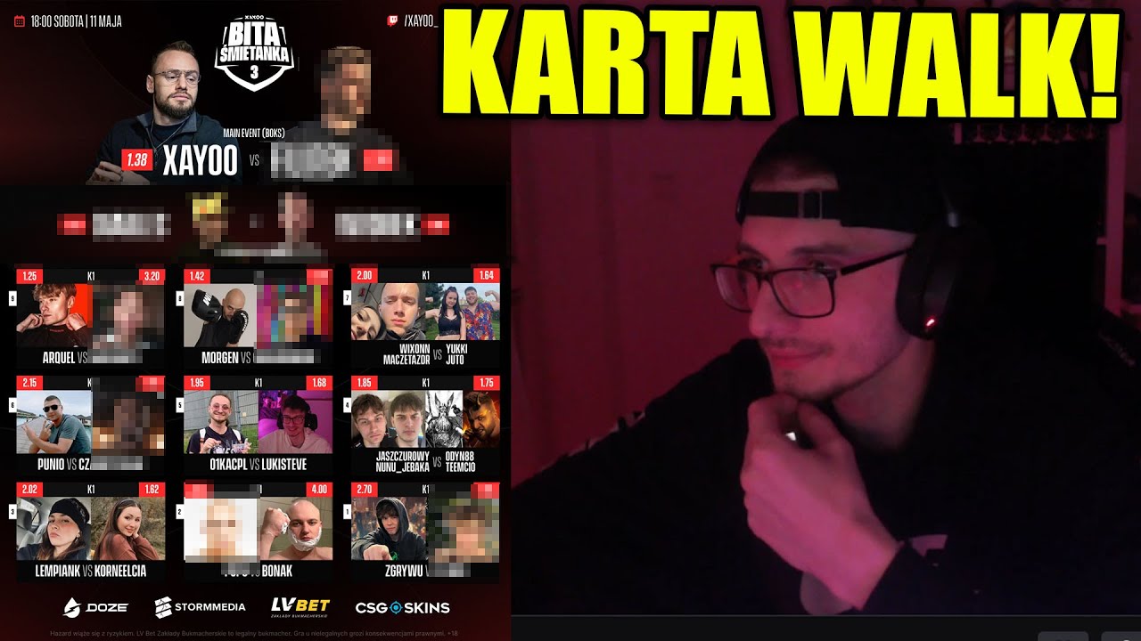 LUKI KARTA WALK NA BITĄ ŚMIETANKE 3, GADKA Z XAYOO I SUCHAREM O BITEJ
