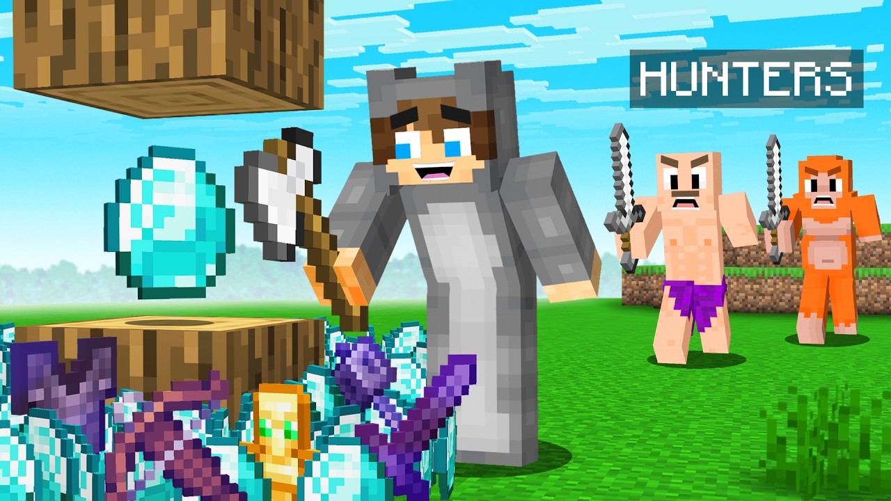 Minecraft Hunters vs Speedrunner, But Drops Are Random and Multiplied...