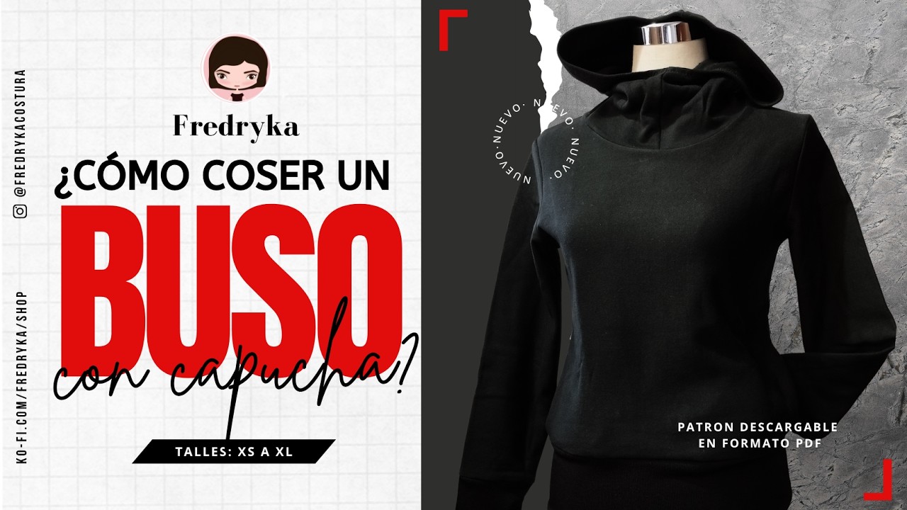Tutorial como hacer un buso con capucha paso a paso Fredryka
