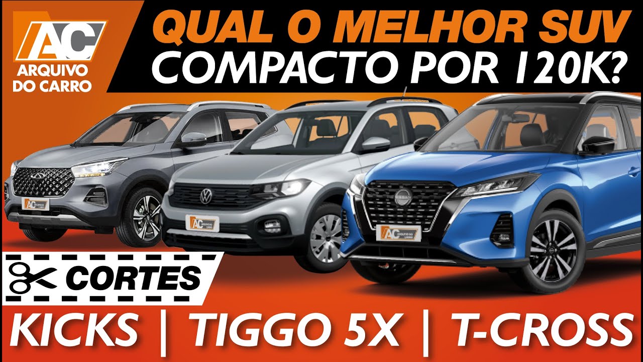 COMPARATIVO DE SUVS ATÉ R$ 120 MIL: T-CROSS, KICKS E TIGGO 5X, QUAL O MELHOR? AC CORTES
