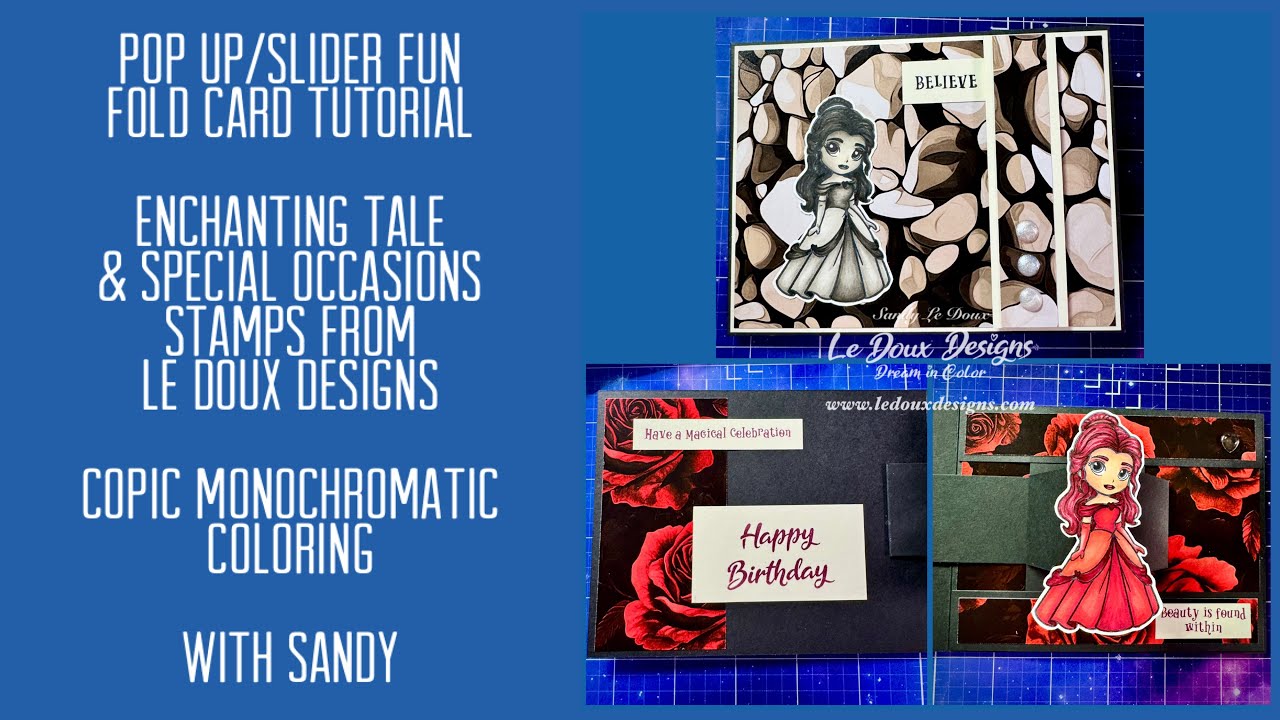 Fun fold card tutorial, monochromatic coloring tutorial... so much fun