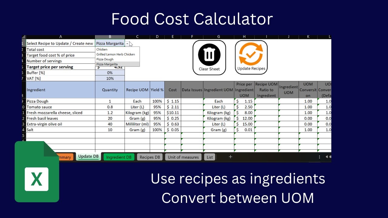 recipe cost calculator