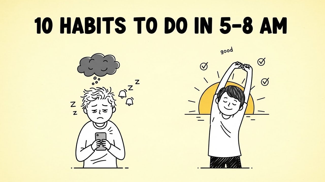 10 Morning Habits to Do Between 5–8 AM  Build a Powerful Morning Routine for Success #habits
