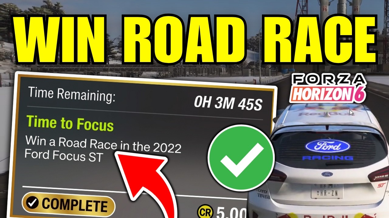 Победа в шоссейной гонке на Ford Focus ST 2022 FH6 (Испытание &laquo;Время сосредоточиться&raquo;)