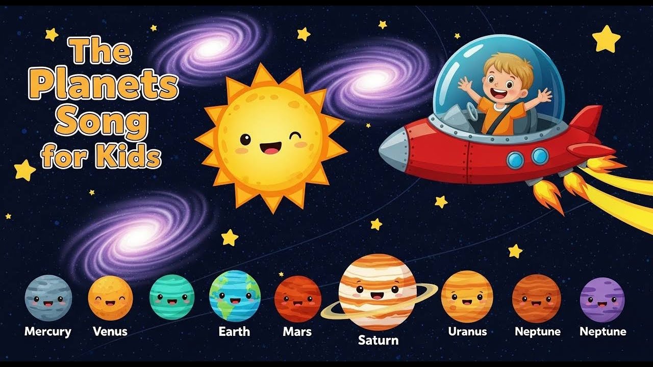 The Planets Song🎵 – Let’s Learn Our Solar System! 🎵