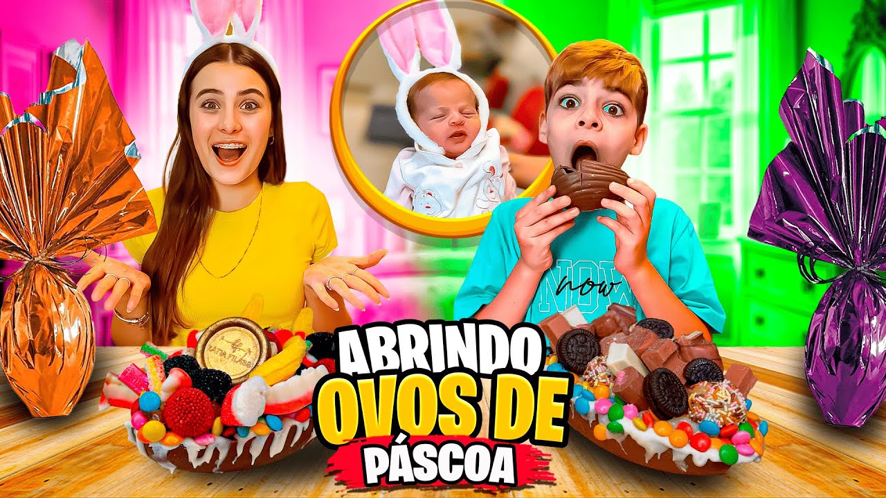 ABRINDO OVOS DE PÁSCOA COM COELHINHA MELISSA