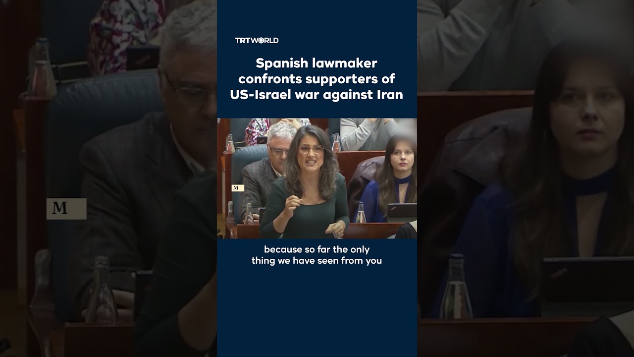 Spanish lawmaker confronts supporters of US-Israel war against Iran