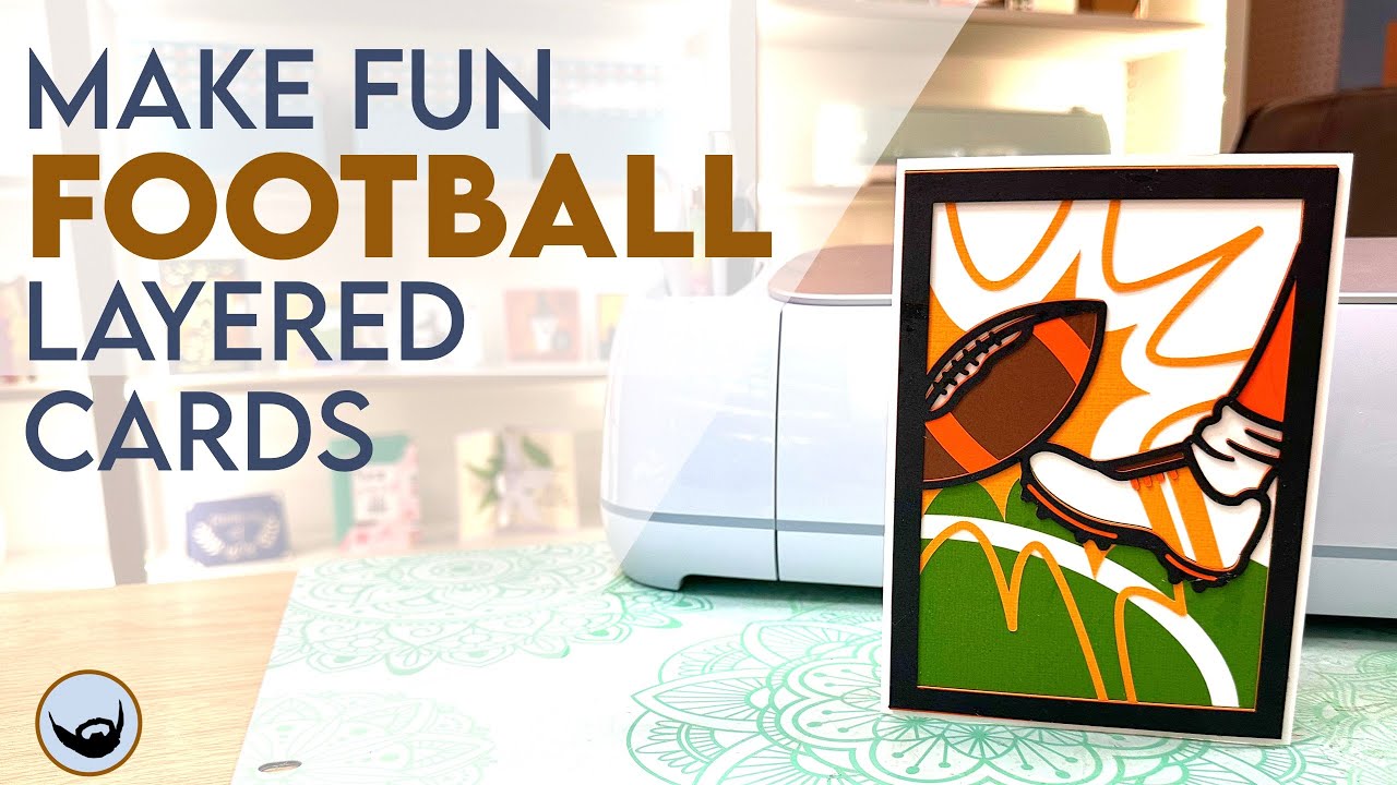 Make a Fun Football Layered Card on your Cricut! | Football Cards