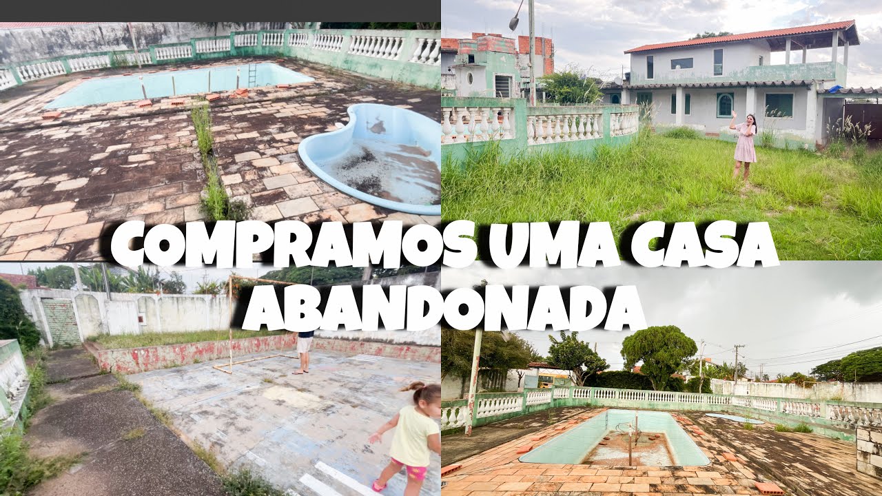 COMPRAMOS UMA CASA ABANDONADA | PISCINA | QUADRA | 5 Quartos | tour completo em mans&atilde;o abandonada