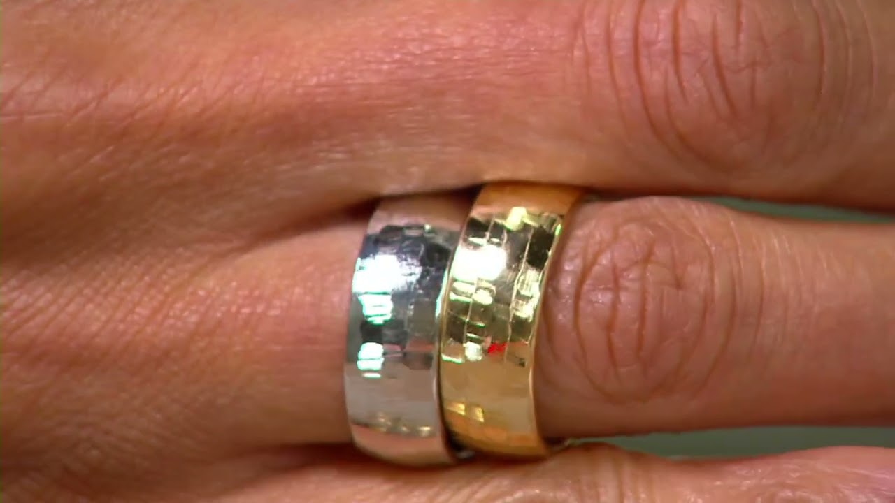 EternaGold Disco Diamond Cut Band Ring, 14K Gold on QVC