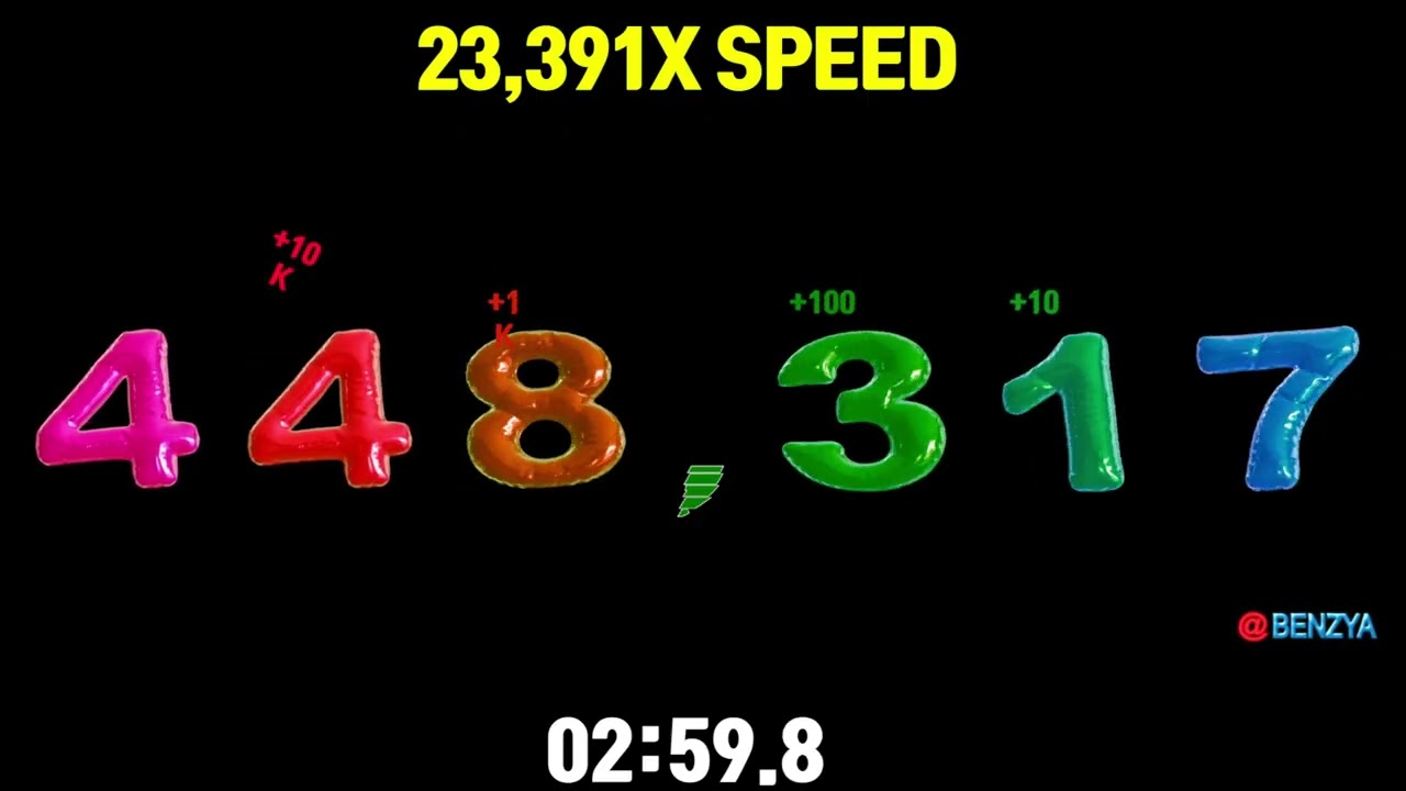 0 ~ 100,000,000 ( 100 million) countup  Different sound effects for each digit🔔