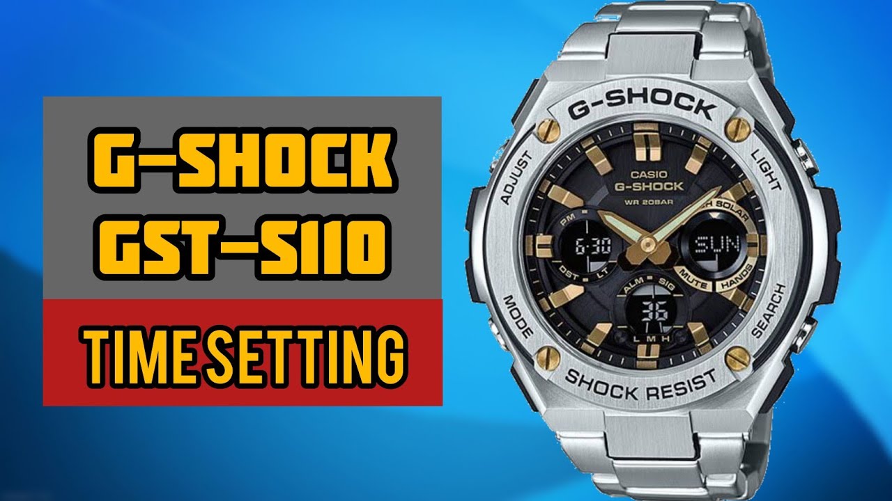 How To Setting Time a G-SHOCK GST-S110 Digital Watch | SolimBD | Watch Repair Channel