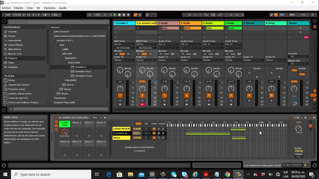 Tu nombre es cristo  Marcos Witt Ableton Efect piano