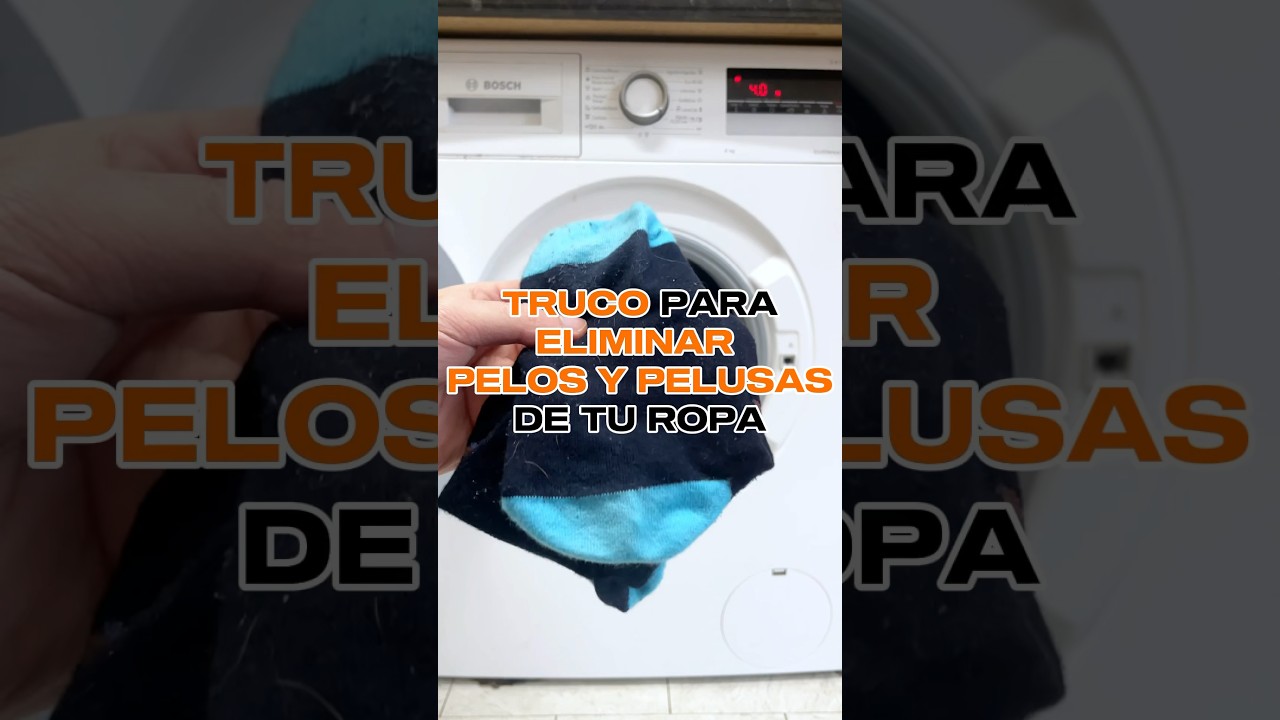 Elimina pelos de tu ropa con este asombroso truco #trucos #lavadora #ropa