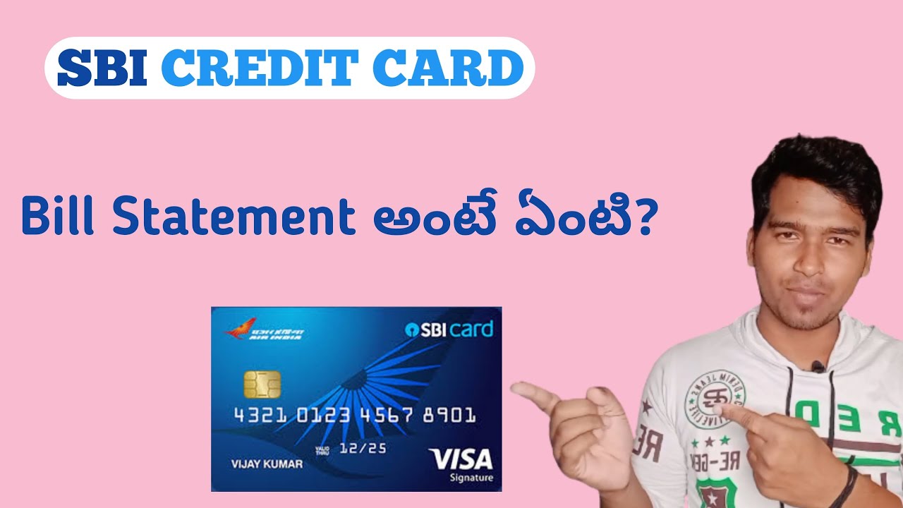 Sbi credit card bill statement | Credit card | Sbi credit card telugu