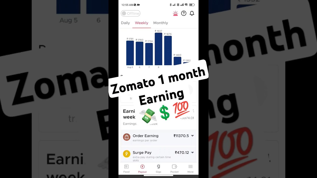 Zomato Earning 💸💲👍 #zomatorider #shorts #deliveryboy  #dipu_1988