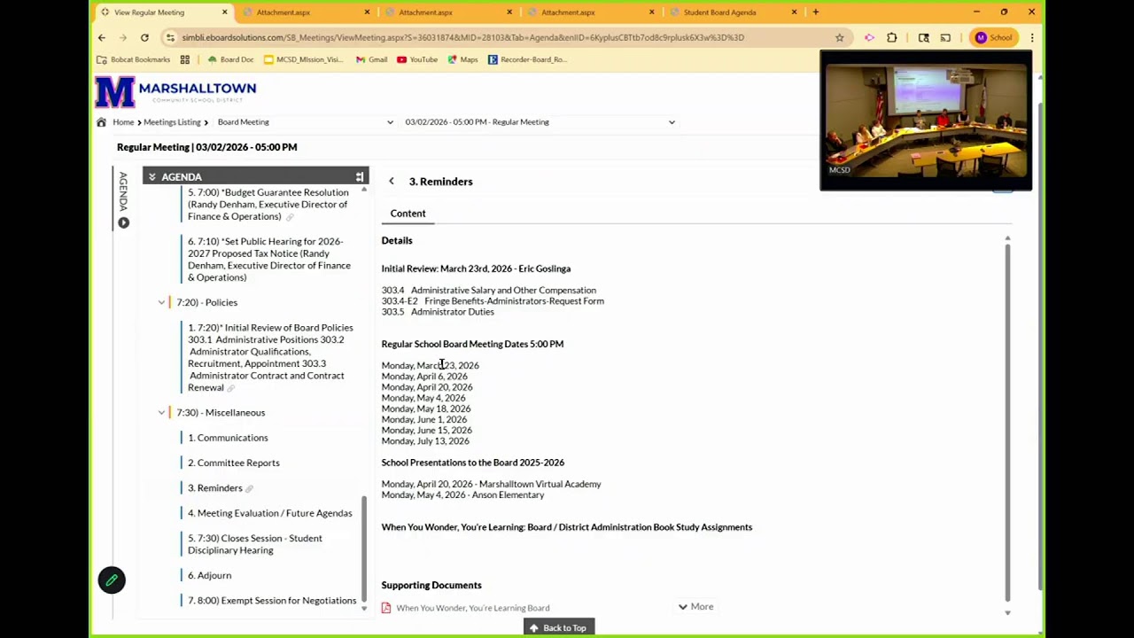 MCSD Presentation Live Stream