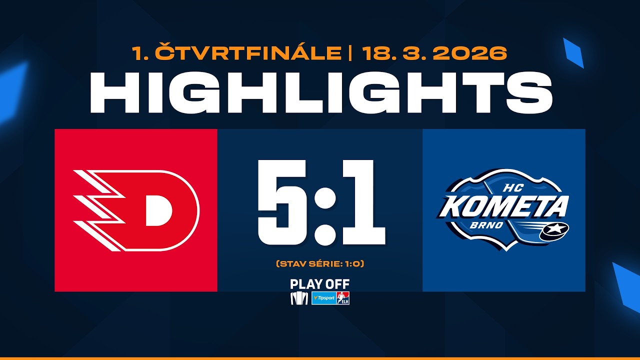 Highlights ČF1 | HC Dynamo Pardubice vs. HC Kometa Brno 5:1 | 18.03.2026