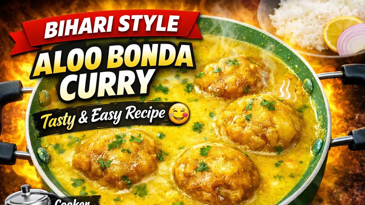 Bihari Style Aloo Bonda Curry | Street Style 😋🔥