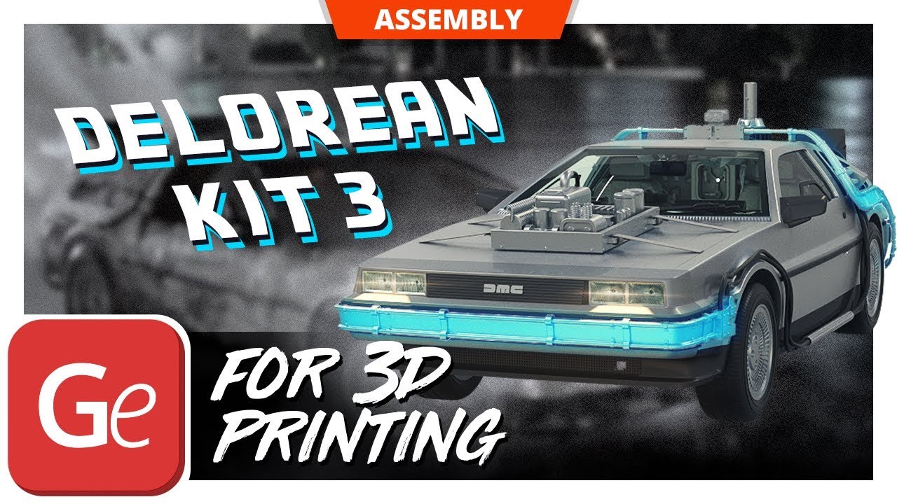 DeLorean 3D Printing Model | Assembly Kit 3: Car Interior, Wheels and Platforms | by Gambody