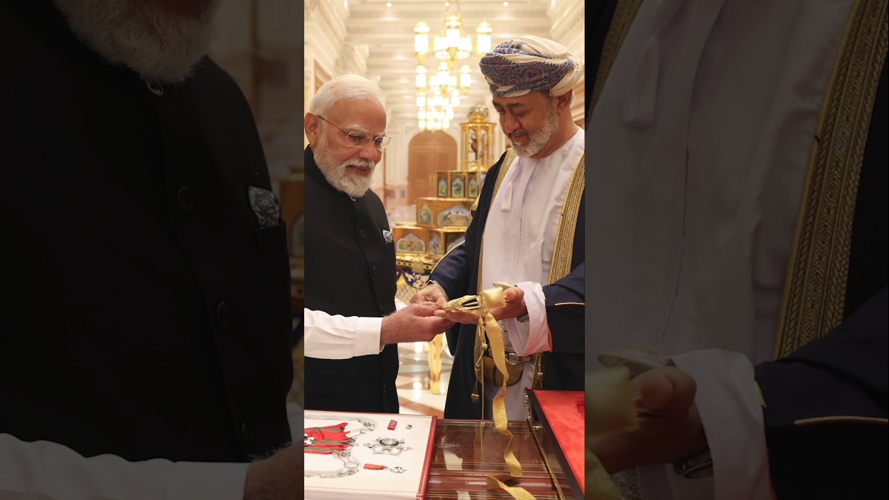PM Modi conferred with the First Class of the Order of Oman by His Majesty Sultan of Oman | #shorts