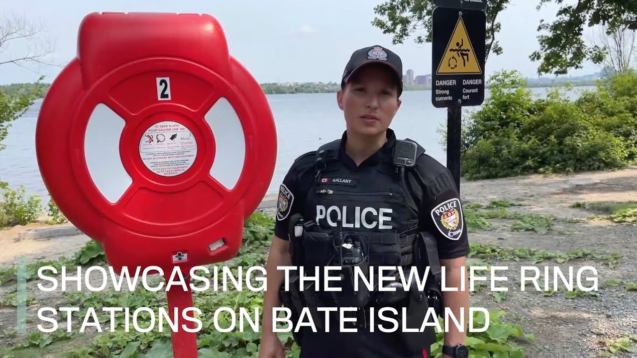 Showcasing the new life ring stations on Bate Island