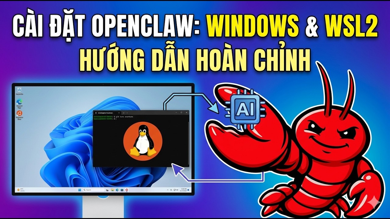 Hướng dẫn c&agrave;i đặt OpenClaw v&agrave; Ollama chạy Local LLM tr&ecirc;n Windows 2026